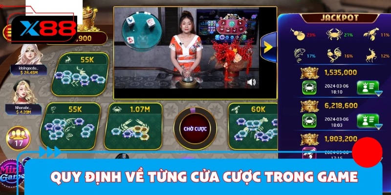 Quy định về từng cửa cược trong game