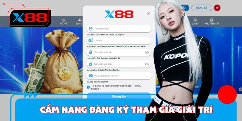 Đăng ký X88 thành công trong 3 bước và nhận 88.000 VNĐ