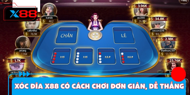 Xóc đĩa X88 có cách chơi đơn giản, dễ thắng